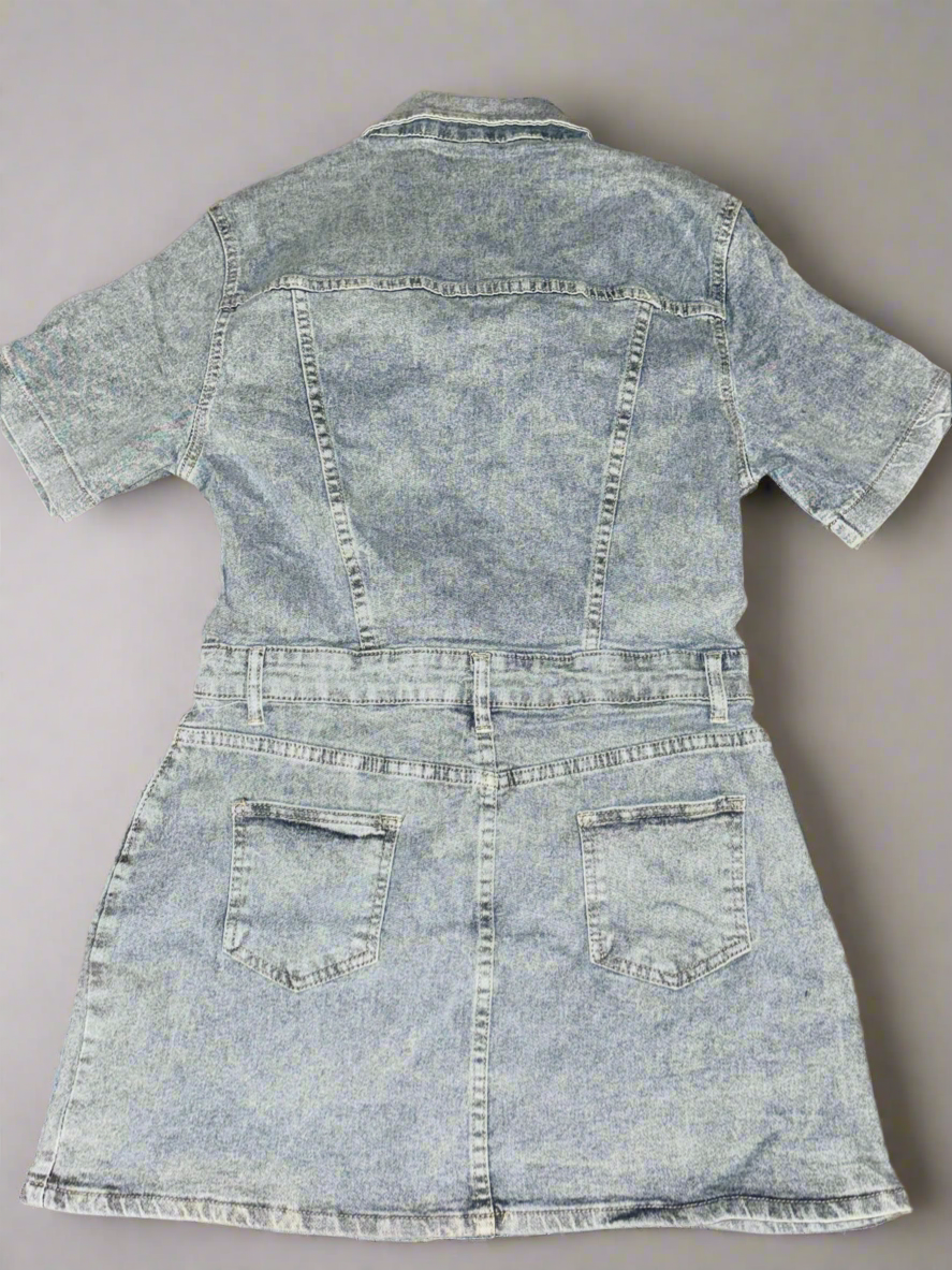 Sexy Woman Short Dress Stretchy Ladies Denim